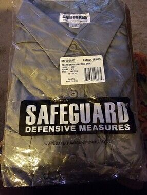 Safeguard Security Uniform Duty Shirt Grey Long Sleeve Size 3XL Reg 32/33